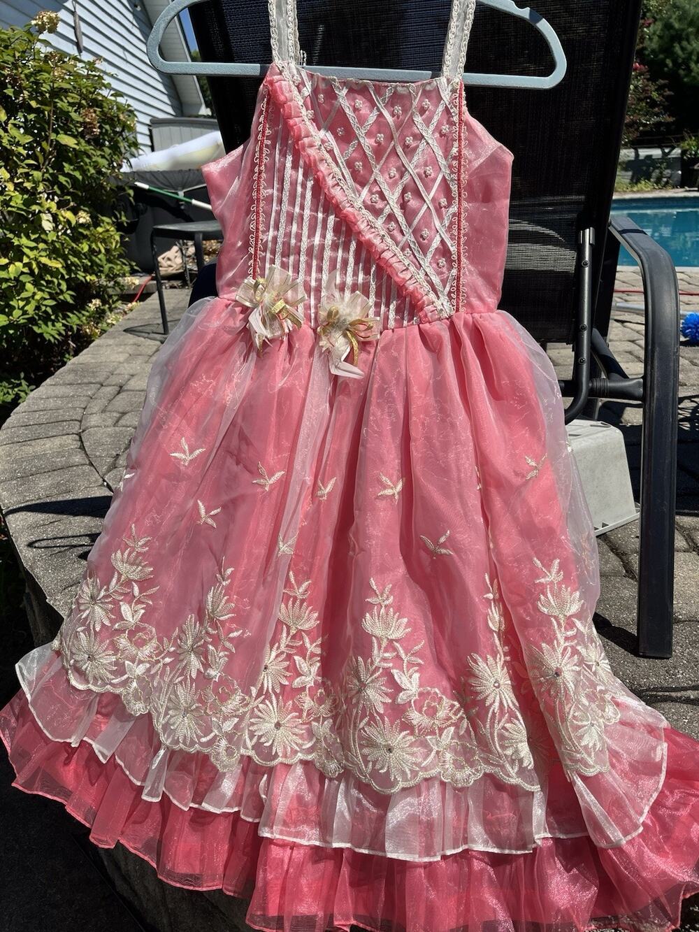 Kids Princess Flower Girls Prom Long Dress Pageant Wedding Bridesmaid Ball Gown